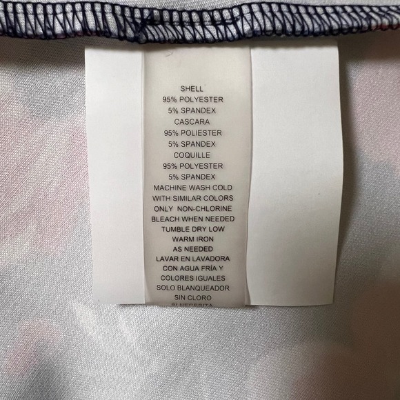 Vince Camuto Floral Sleeveless Scuba Fit and Flare Dress Navy Size 4 - Picture 4 of 6